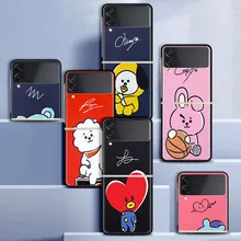 Cartoon Funny Anime Funda Case For Samsung Galaxy Z Flip 3 5G Luxury Z Flip3 Black PC Hard Shockproof Back Phone Coque Capa