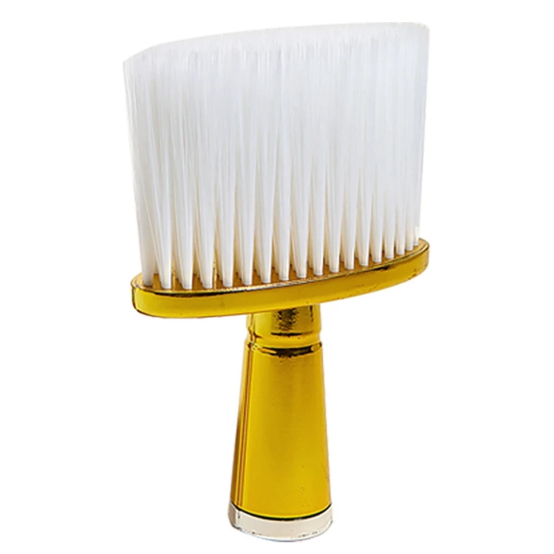 

2X Soft Hair Brush Neck Face Duster Hairdressing Hair Cutting Cleaning Brush For Barber Salon Hairdressing Tools-Gold