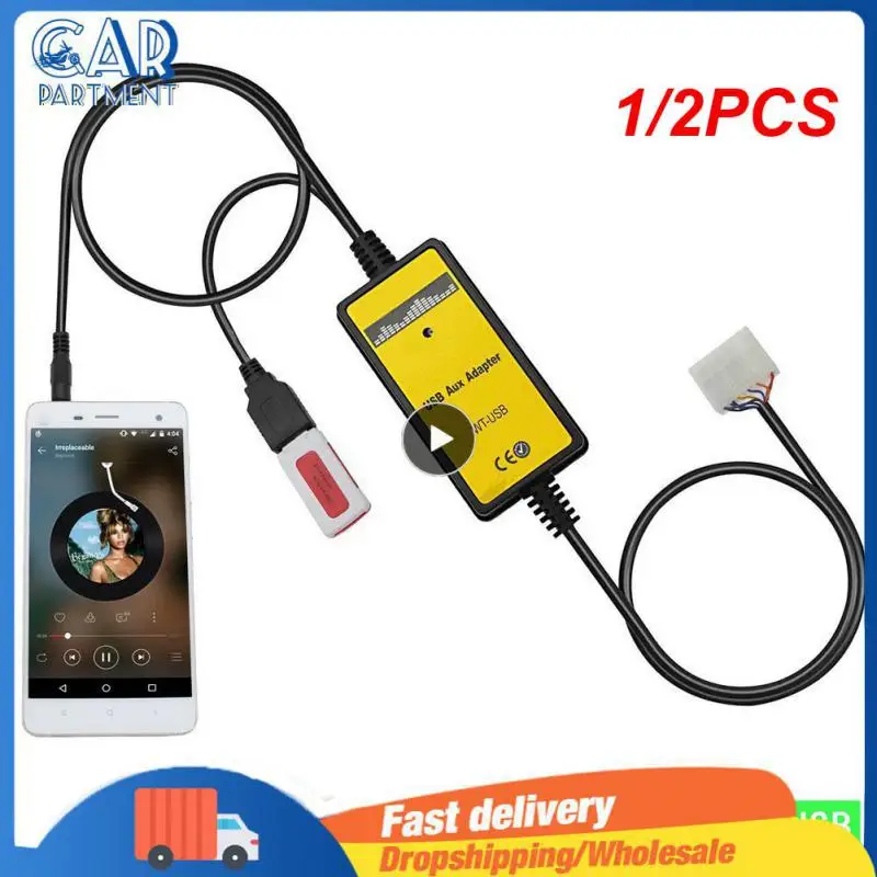 

1/2PCS Moonet Car MP3 Input USB AUX Adapter CD Change for Toyota Avensis RAV4 Auris Corolla Yaris Camry Tacoma and Lexus