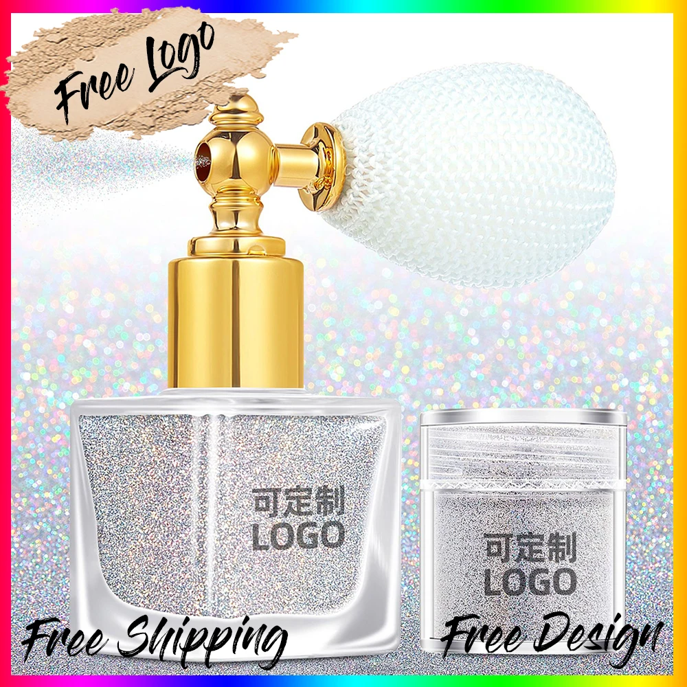 Nail Art Sequin Glitter Powder Silver Gold Face Hair Body Powder Set Custom Logo