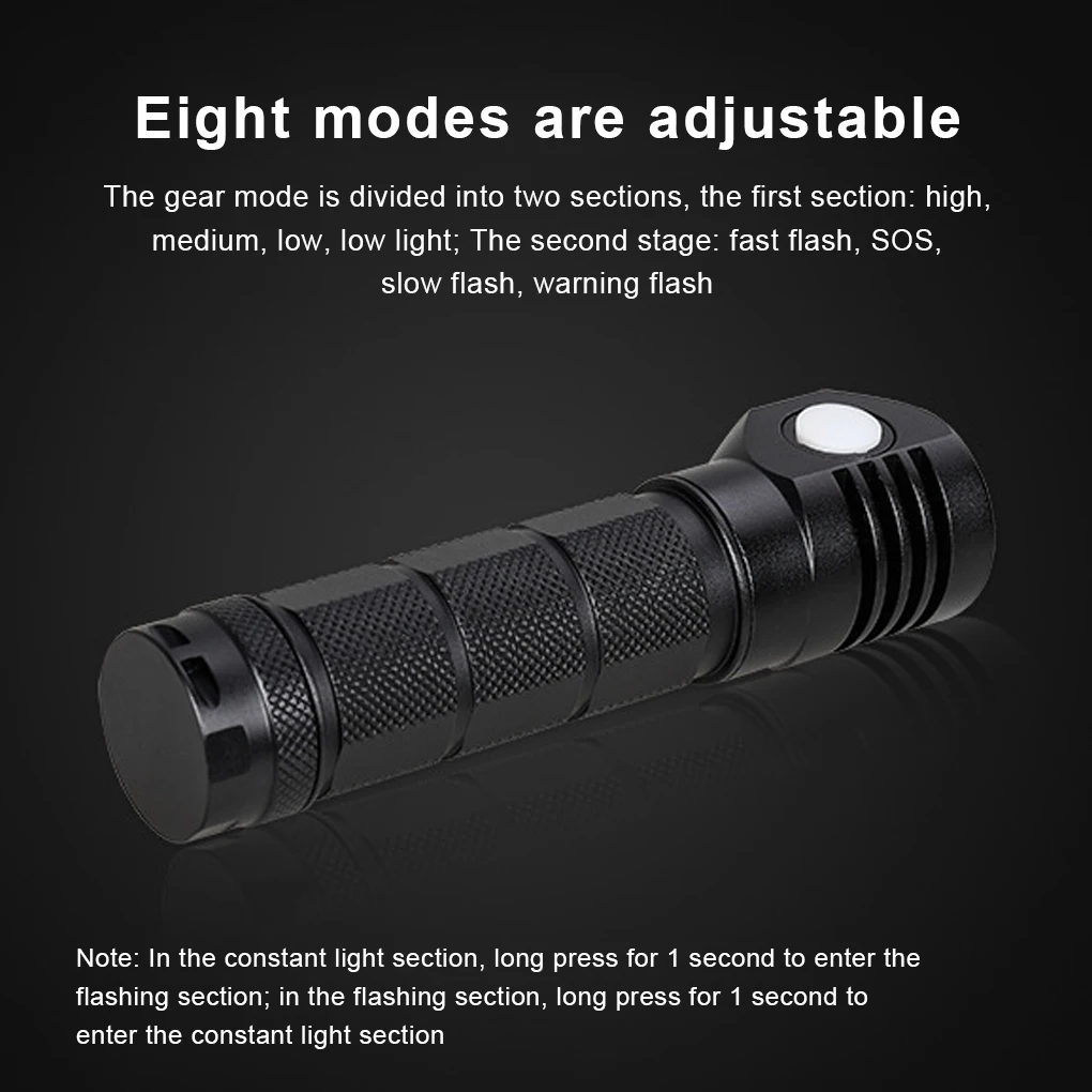 

Headlamp Hiking Traveling 8 Modes USB Charging Head Torch Headlight