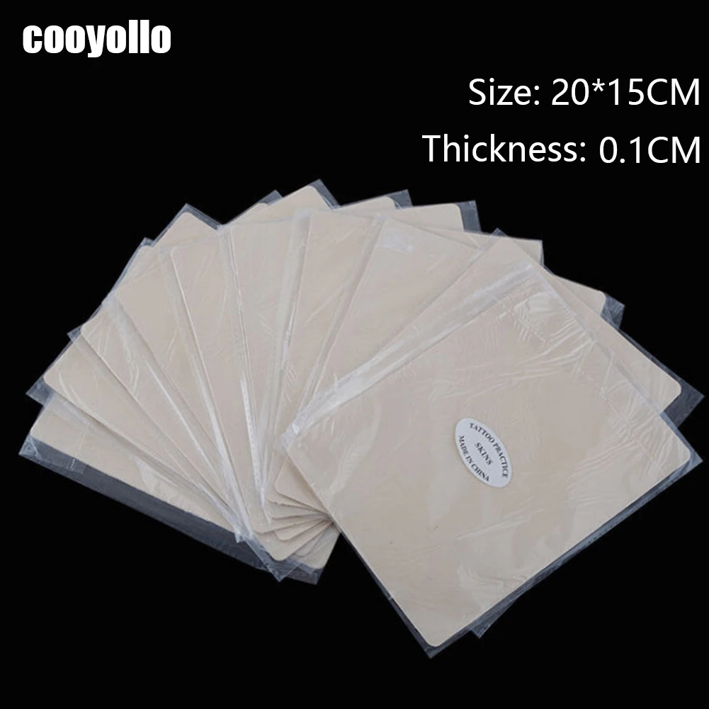 

5pcs 20*15cm Tattoo Practice Skin Beginner Microblading Blank Fake Skin Flexible Double Side Makeup Training Accessories Supply