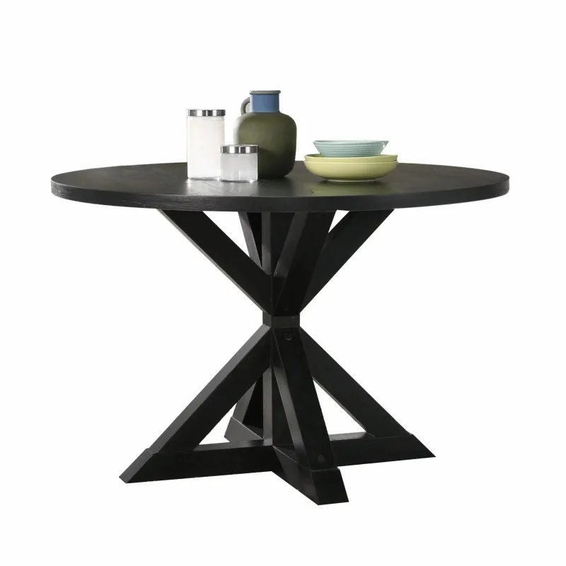 

Roundhill Furniture Windvale Cross-Buck Base Dining Table