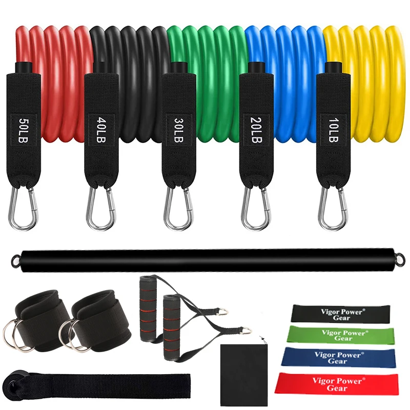 

Fitness Resistance Rubber Band Yoga Elastic Band Upgrade Training Bar Set Pilates Training Exercise Fitness Equipment Pull Rope