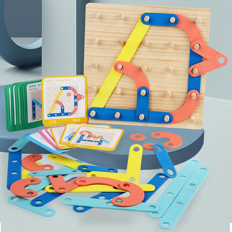 

New Montessori Toys Kids Math Toys Educational Wooden Jigsaw Puzzle Toys Big Creative Number Shapes Matching Preschool Toys