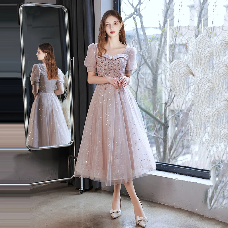 Платье для выпускного вечера до колена на бретельках по индивидуальному заказу