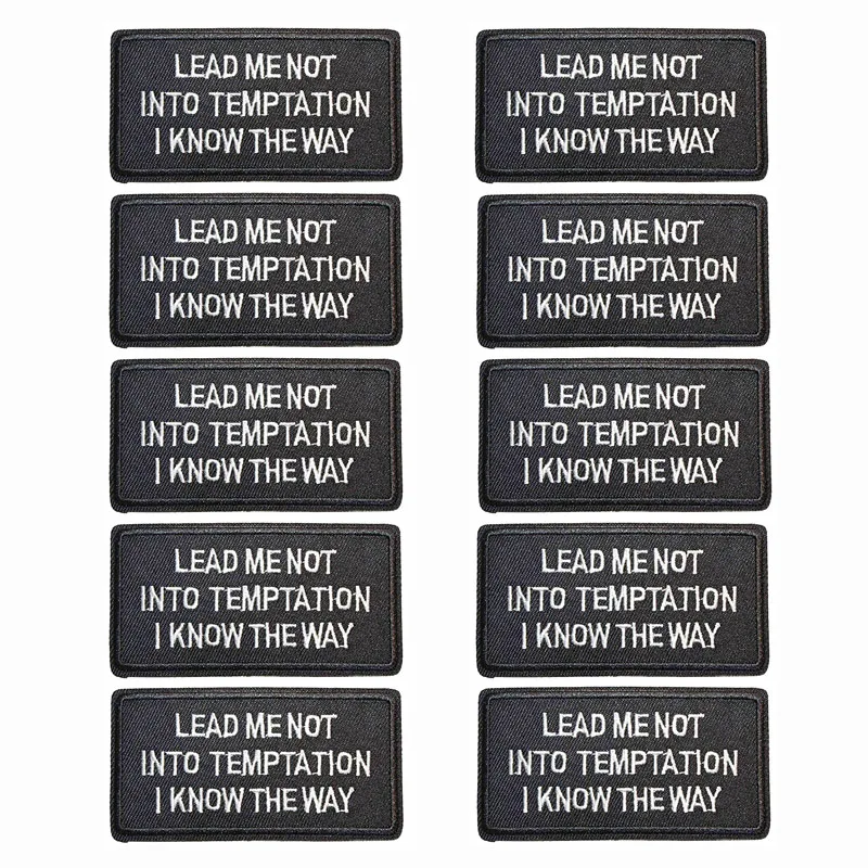 10 шт. нашивки с надписью для пришивания или глажки для рюкзака, не вызывает меня искушения, аппликация для курток, одежды, жилета, джинсов, сумки для велосипеда