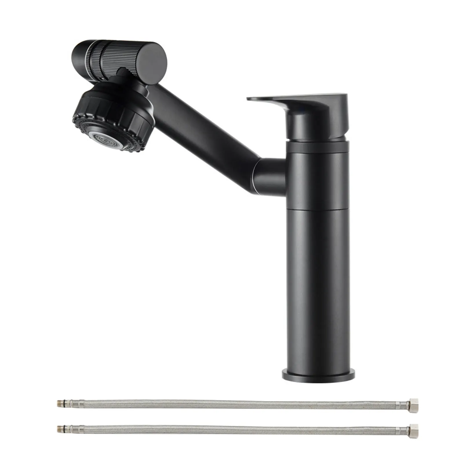 

1080 Degree Swivel With Deck Plate Adjustable Single Handle Dual Modes Easy Install Kitchen Sink Hot Cold Bathroom Faucet Basin