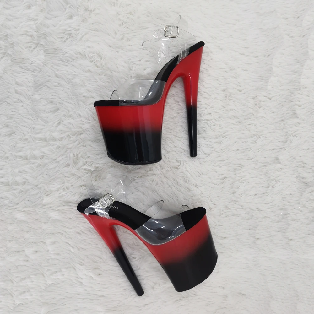 Leecabe 20cm/ 8inches PVC upper   sandals  lady fashion party  platform high heel   pole dance shoes