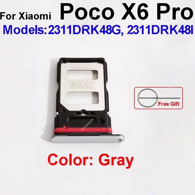 Слот для Sim-карты Xiaomi Poco X6 Pro слот SIM-карты кардридер держатель сменные детали