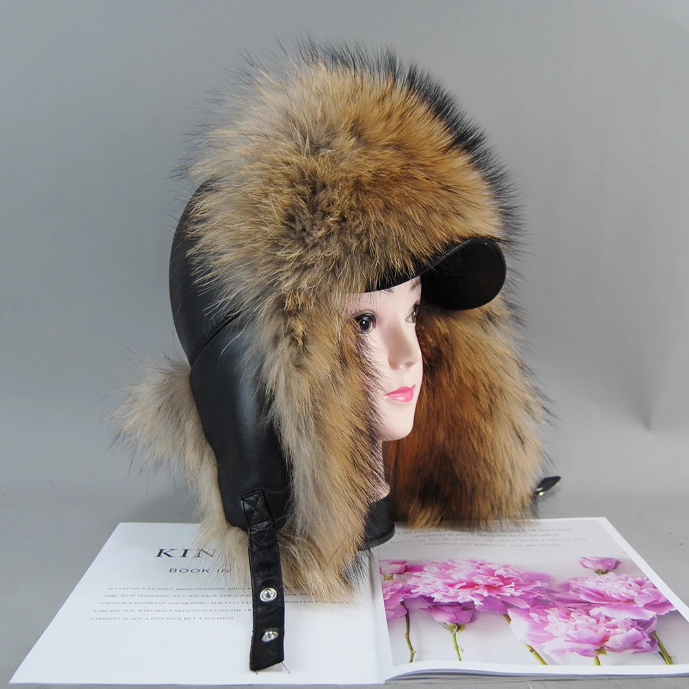 Новая модная зимняя шапка-бомбер из натурального лисьего меха русская женская
