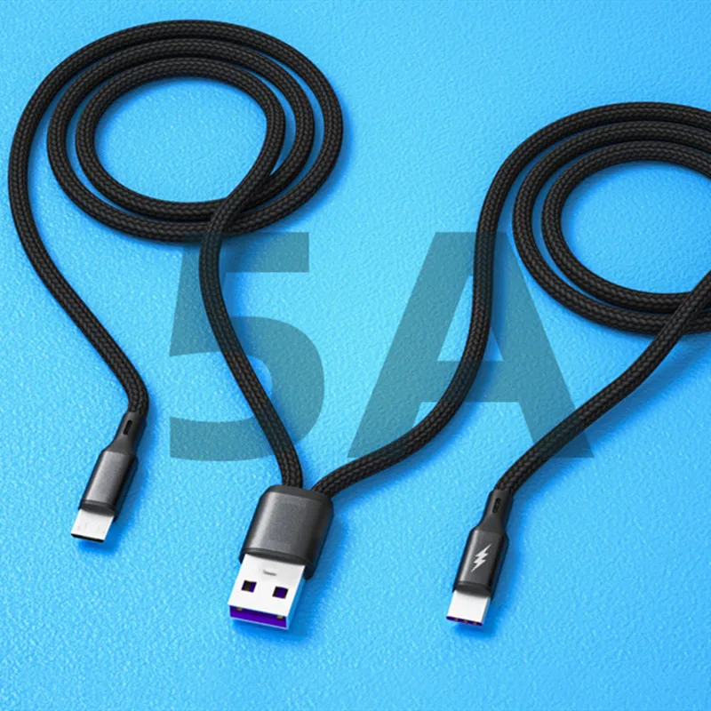 

0.2m/1.2m 2-in-1 Data Cable Type C Micro Fast Charging Cable Y Splitter 5A Fast Charging Cable for Samsung Huawei Xiaomi Wire