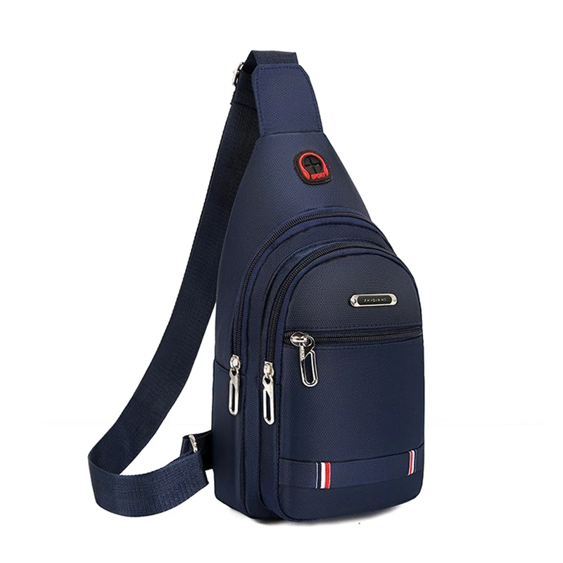 

ASDS-Men's Shoulder Messenger Bag Waterproof Oxford Cloth Chest Bag Fashion Casual Messenger Bag Backpack Men's Bag