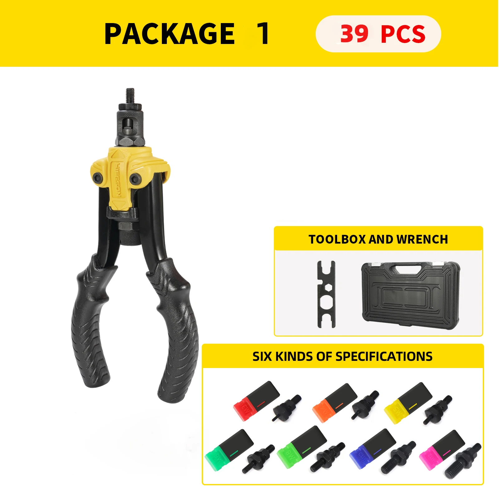 

Ручной заклепочник HIFESON для заклепок M3-M10