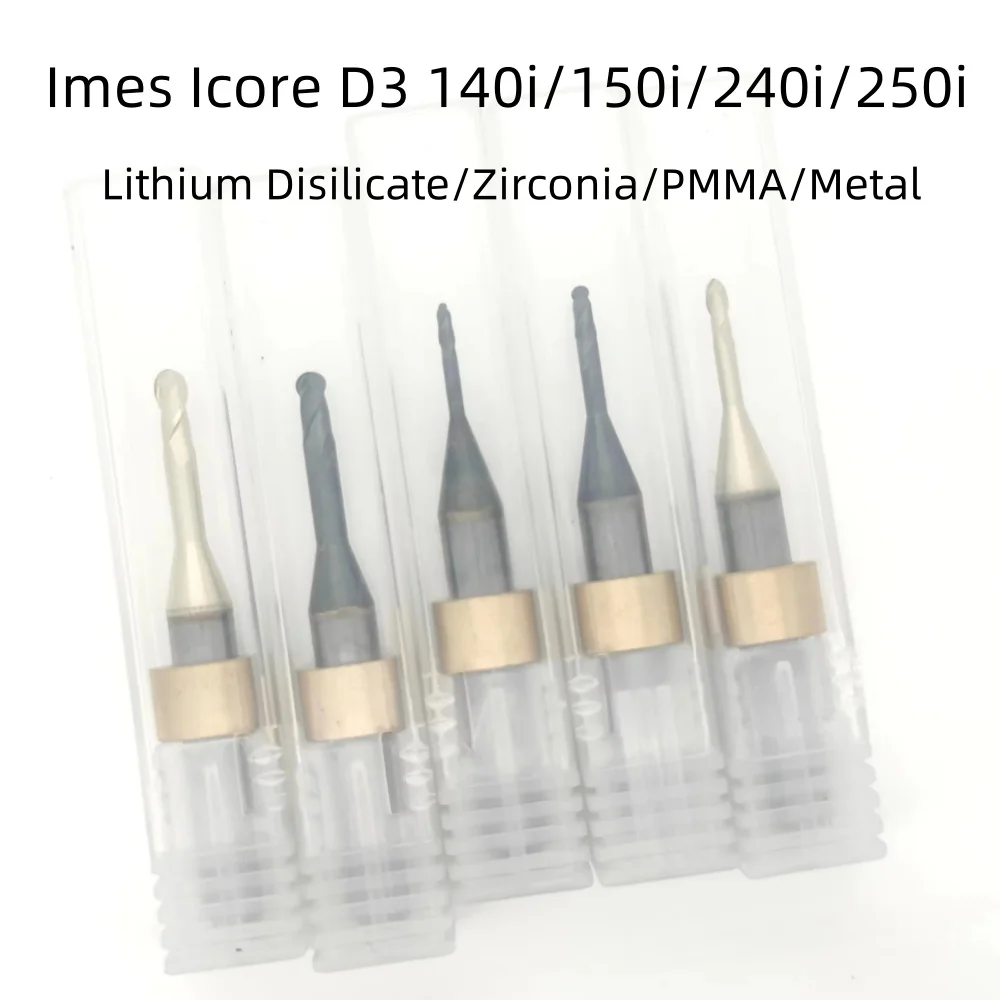 Фото Imes Icore 140i/150i/240i/250i стоматологические фрезерные боры D3 для дисиликатного циркония ПММА алмазные шлифовальные сверла инструмент №1