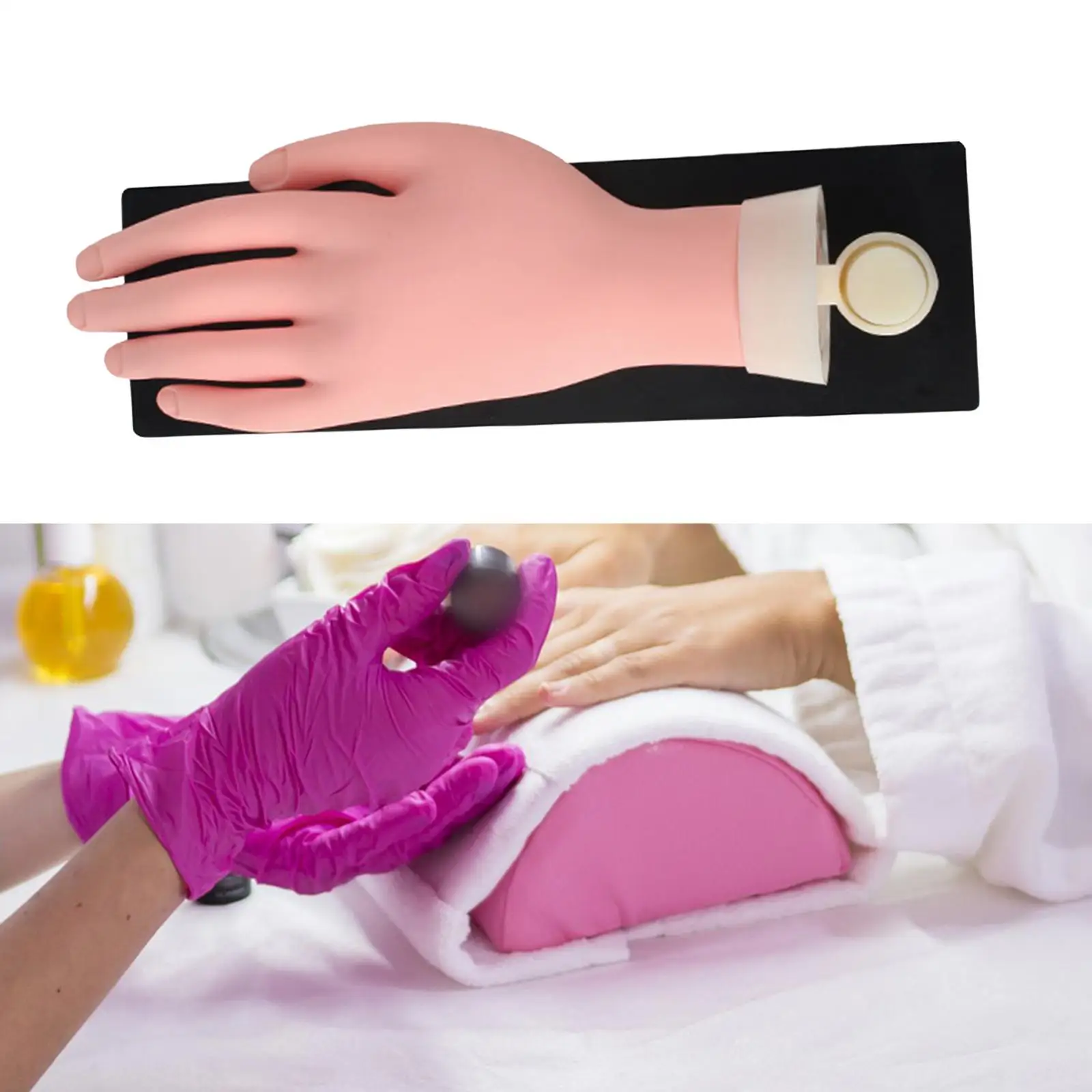 

Nail Practice Hand Adjustable Fingers Manicure Tool Hand Model for Beginners