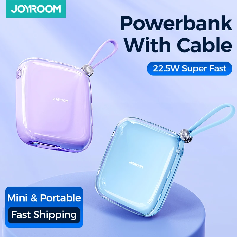 Joyroom Mini 22.5W Power Bank 10000mAh Portable Fast Charge Powerbank Type C PD Qucik Charge External Battery Charger For iPhone