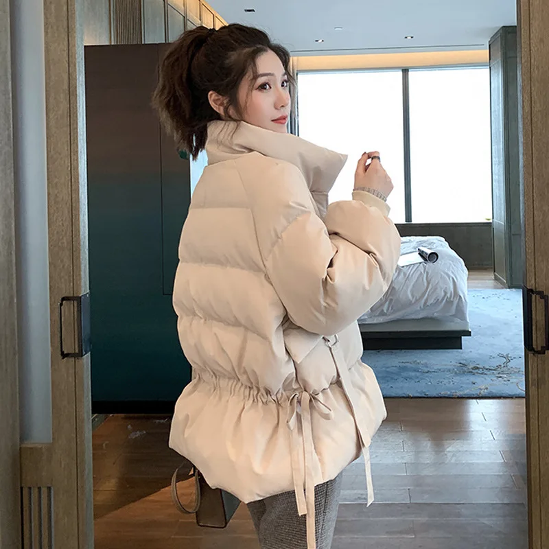New Winter Coat for Women Parkas Jackets Bread Clothes Cotton Jacket Warm Short Tops Harajuku Korean Fashion Bandages