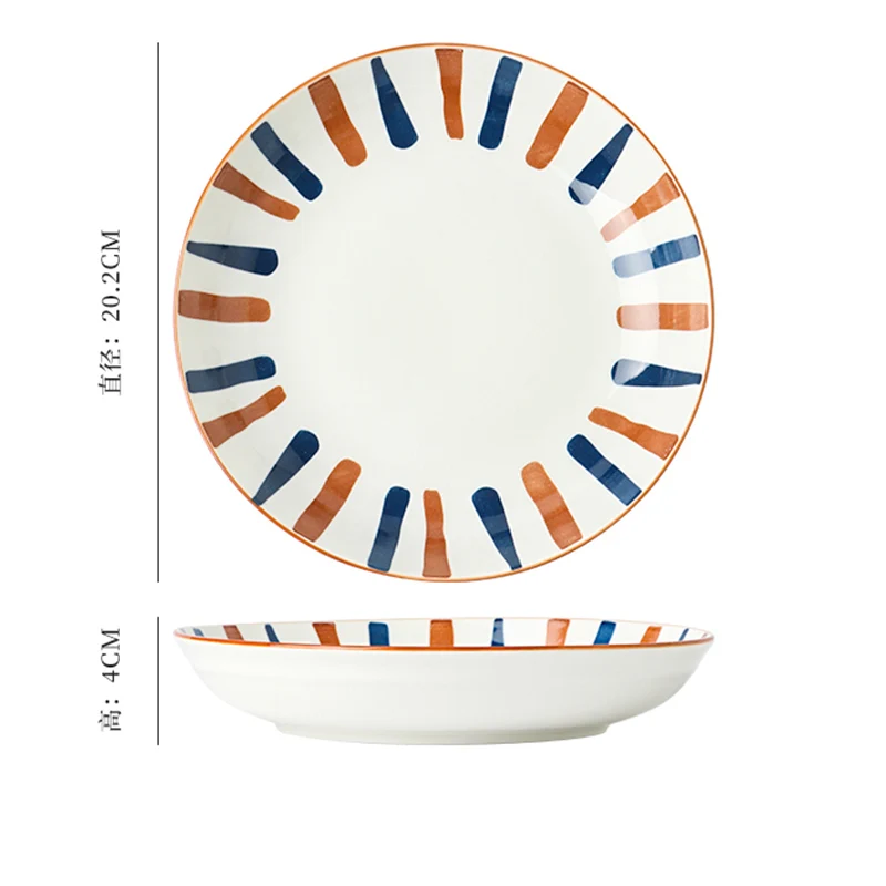 Японские милые столовые тарелки керамические дешевые фарфоровые для завтрака