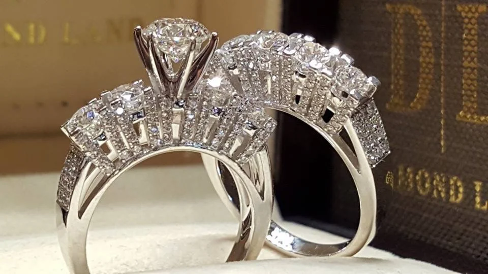 Европейский и американский модный женский набор колец серебряного цвета с