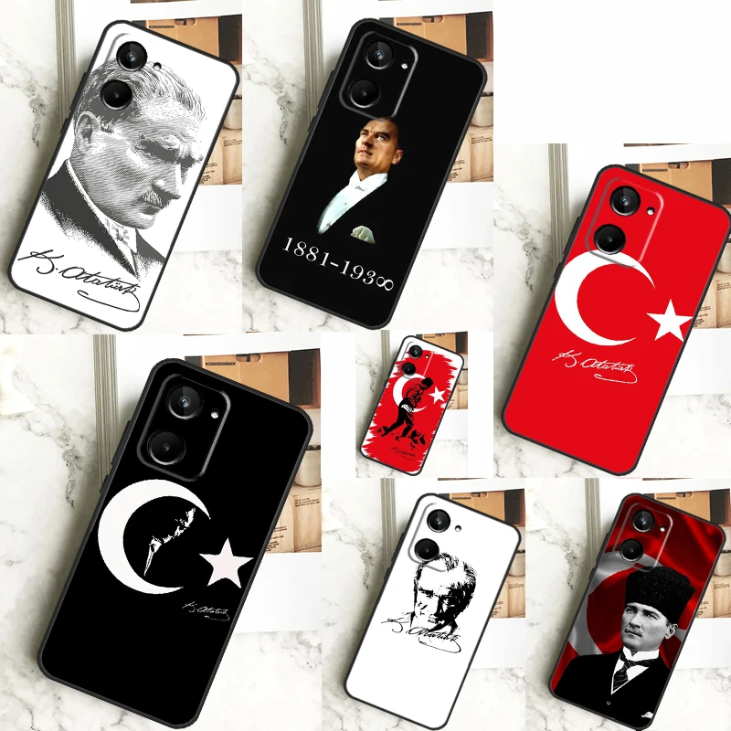 Mustafa Kemal Ataturk для Realme C55 C53 C67 GT Neo 5 6 9 10 11 12 Pro Plus C11 C25 C21Y C30 C31 C33 C35 C51 чехол