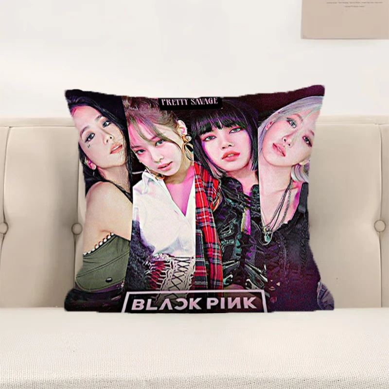 

Kpop-Blackpink Pillow Covers Decorative Sofa Cushions Cushion Cover Pillowcase Pillows Luxury Cases Pillowcases Hugs Home Garden