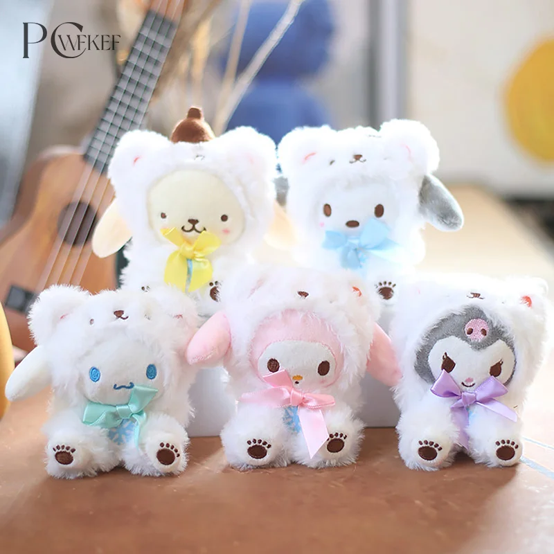 Kawaii Sanrio аниме куклы Мелодия брелок мультфильм понравило коричная сумка Подвеска