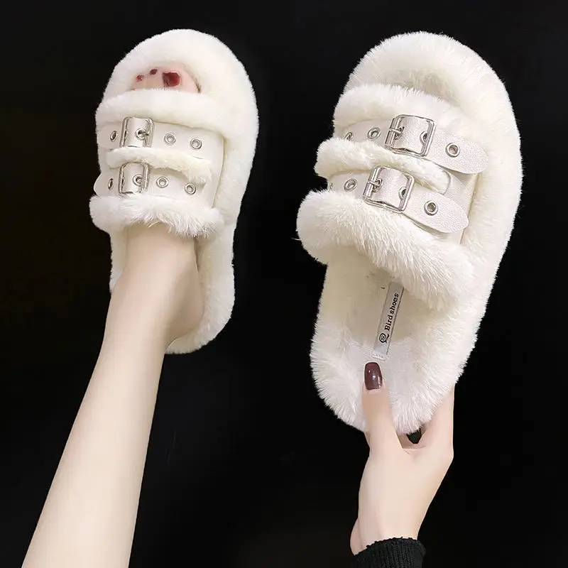 

Туфли женские домашние с открытым носком, на осень/зиму