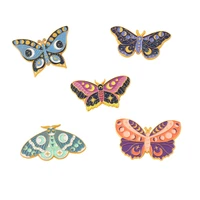 cute insect enamel pin brooches beautiful moth butterfly badges metal women clothes bag brooch jewelry gifts for friend