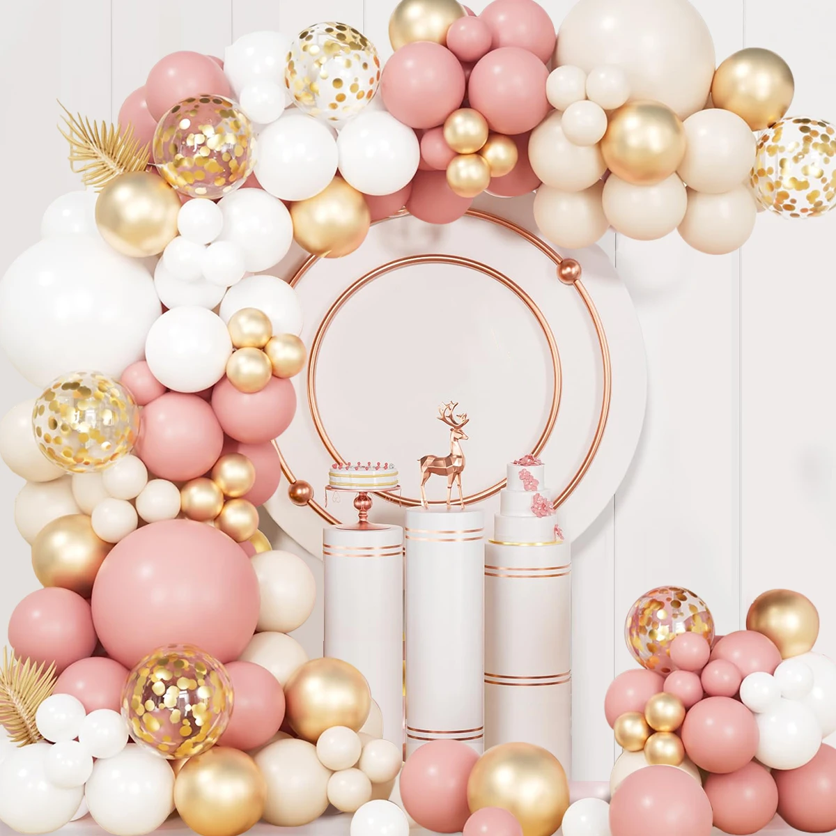 Розовые воздушные шары украшение для дня рождения песок белый синий латексный