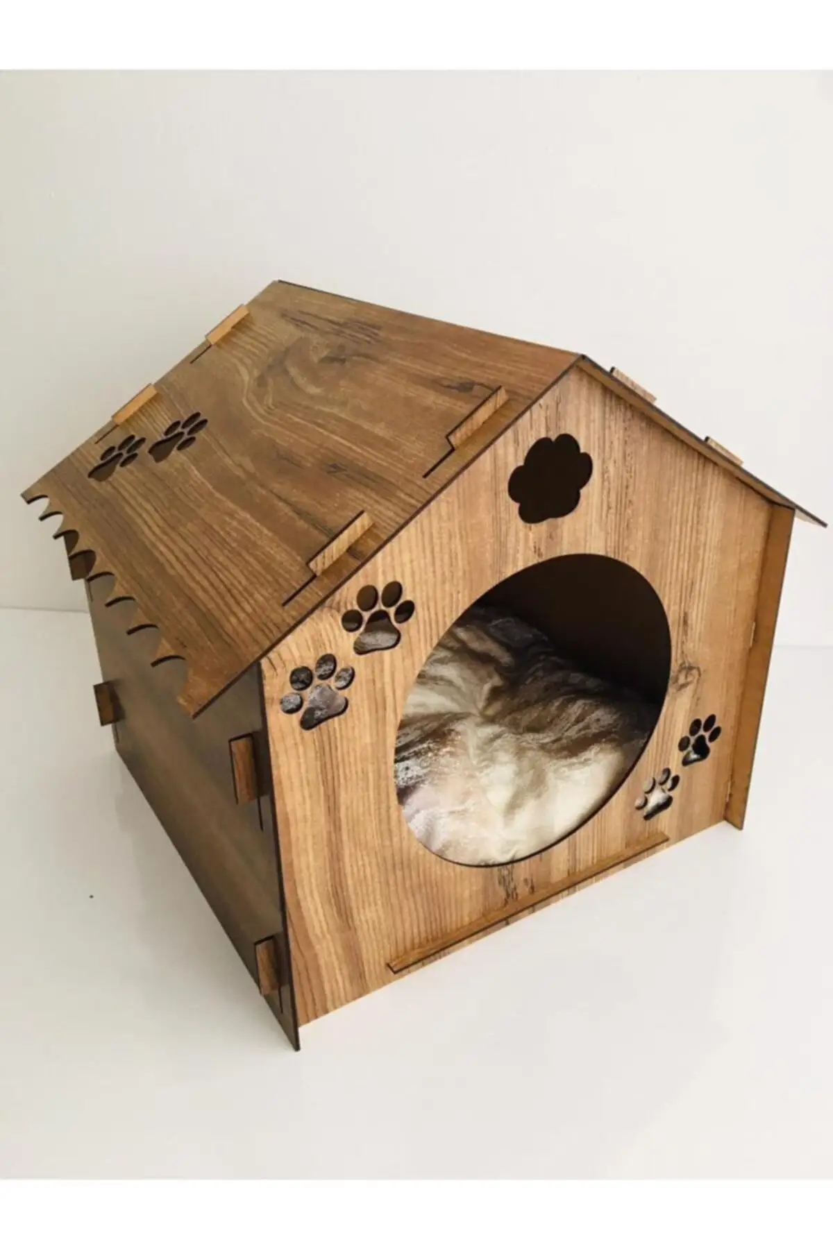 

Cat House-Wood Decorative-Cat Kennel-Shelter-Nest