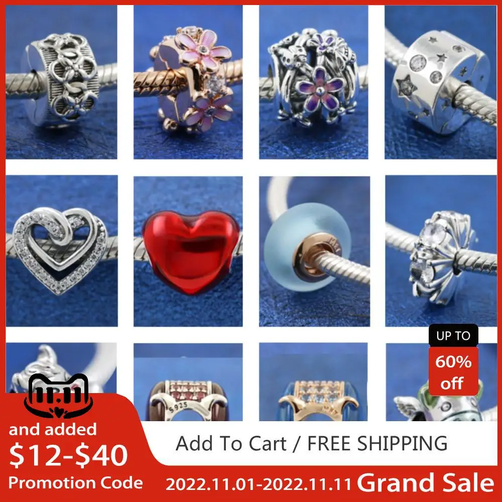 

FURUYA 925 Sterling Silver Bead White Pink Purple Amulet Pendant Charms Fit Original Europe Bracelet Women Jewelry DIY Gift