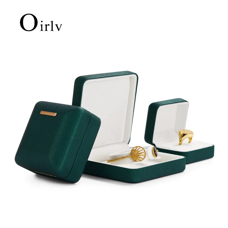 Зеленая шкатулка для ювелирных изделий Oirlv подарочные коробки из искусственной