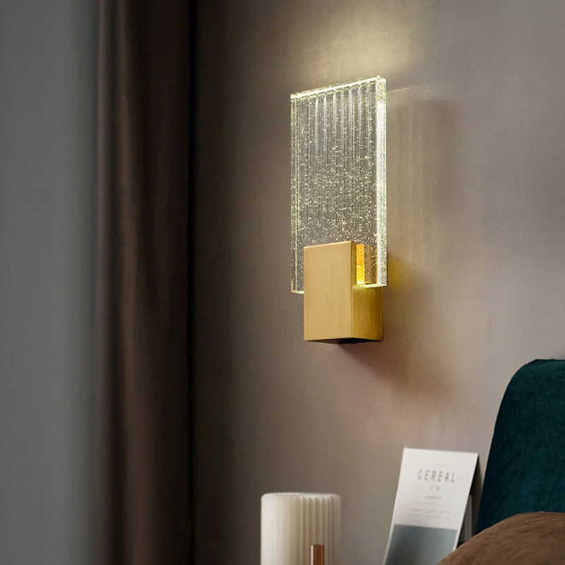 

Современные хрустальные настенные светильники, медное светодиодное бра, роскошный светсветильник льник для гостиной, столовой, фоновой лампы для спальни