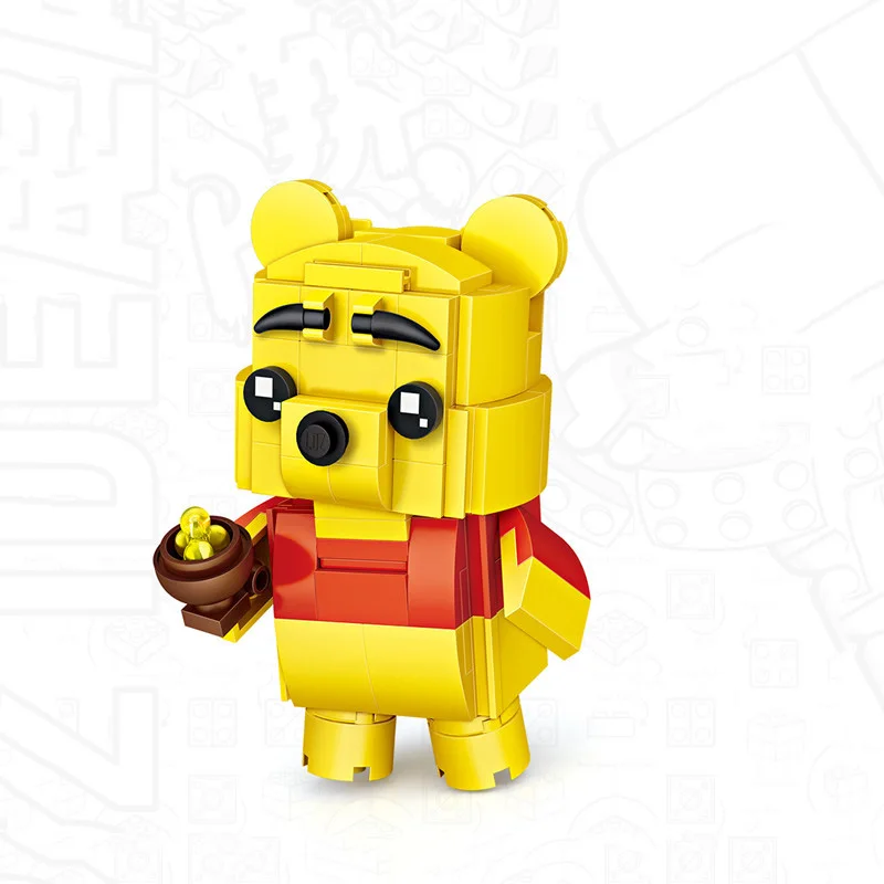 

Disney Winnie The Pooh Bear Building Blocks Cartoon Anime Dumbo Figure Bricks Model For Kids Birthday Gifts