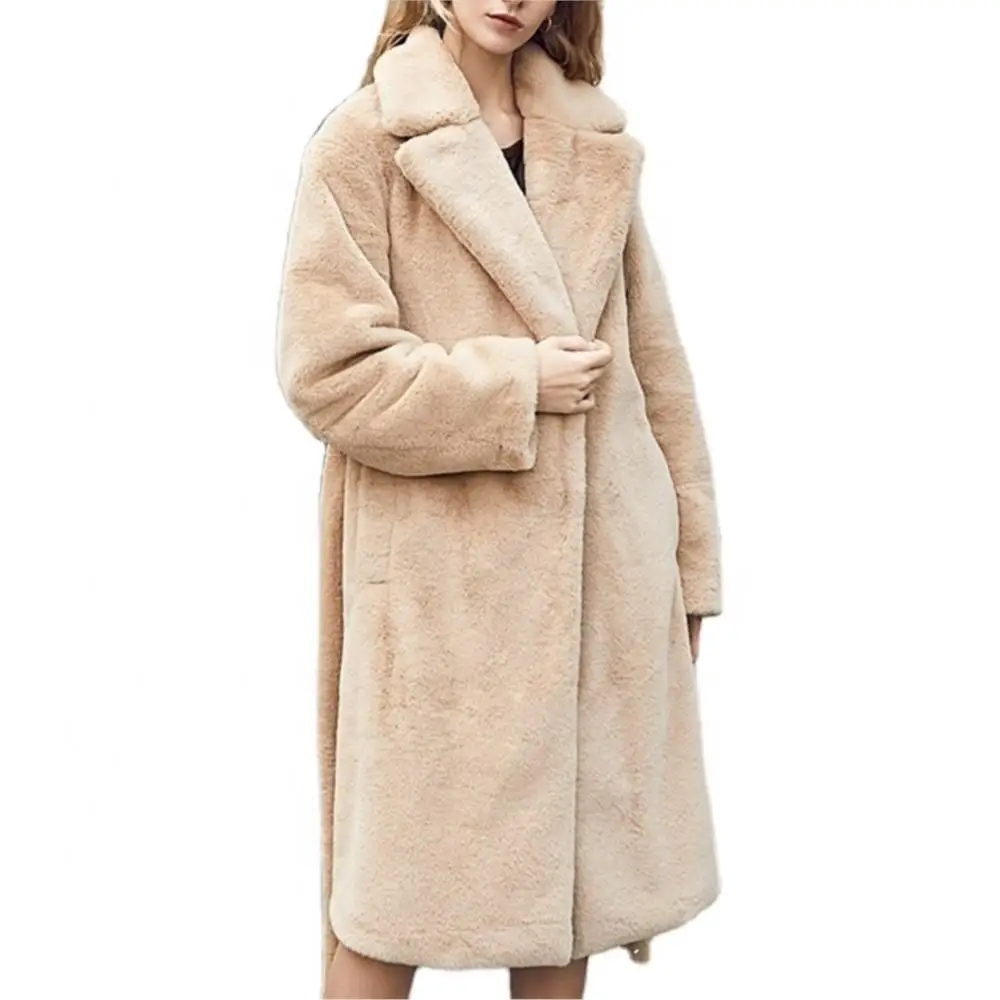 Women Thicken Real Mink Fur Cardigan Windbreaker  Fashion Long Coats With Belted Thermal Teddy Suede Fur Jackets For Women