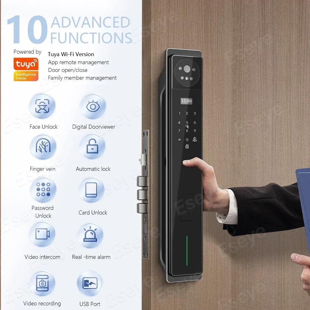 Eseye Полностью автоматический Tuya Wi-Fi 3D Распознавание вен на лице с камерой