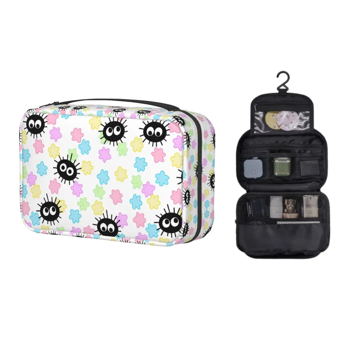 

Женская дорожная косметичка Konpeito Soot Sprites, органайзер для косметики, симпатичная аниме подвесная женская сумка