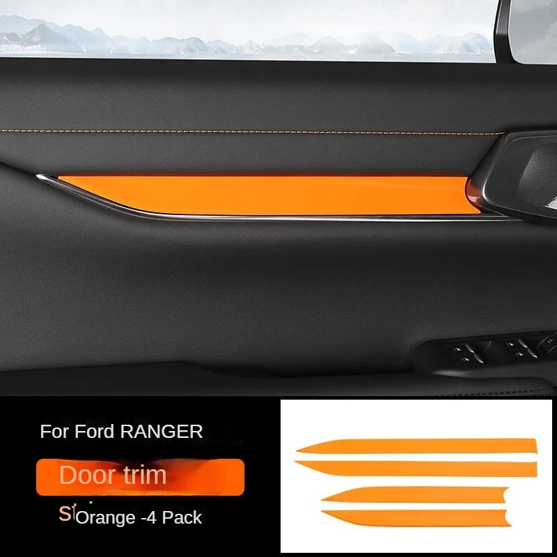 Панель переключения передач для Ford Ranger 2023 + ABS Оранжевая автомобильная чехол на