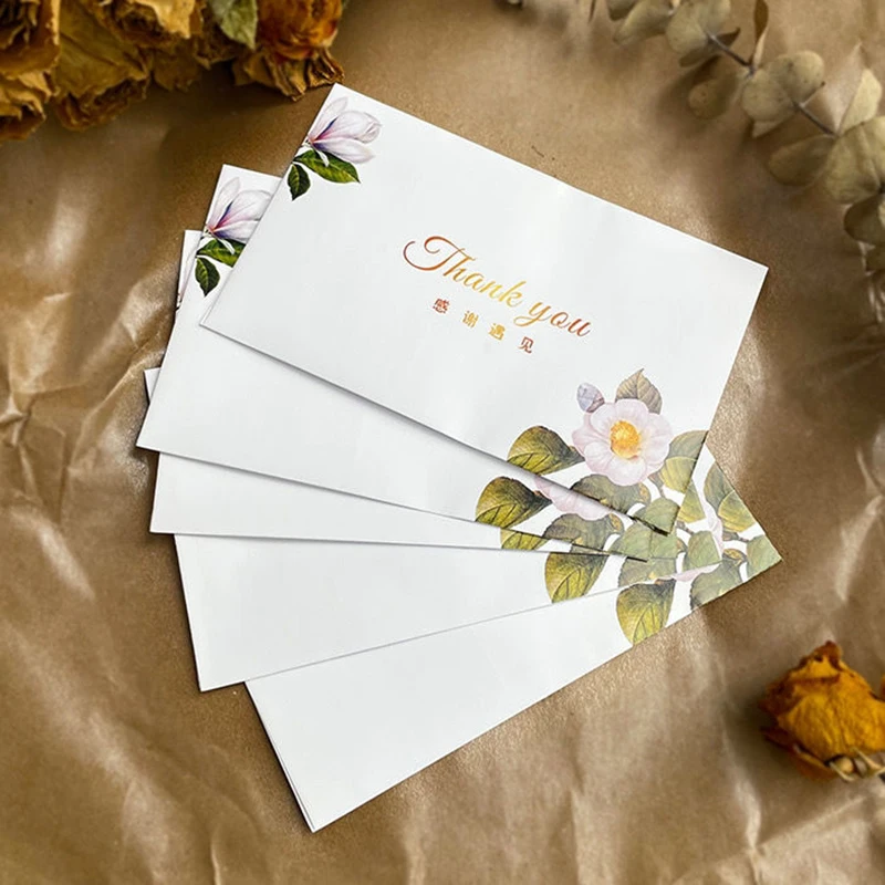 20pcs/lot Western Retro Envelope Flowers Ins Style Gift Greeting Invitation Wedding Business Postcards DIY Giftbox Stationery