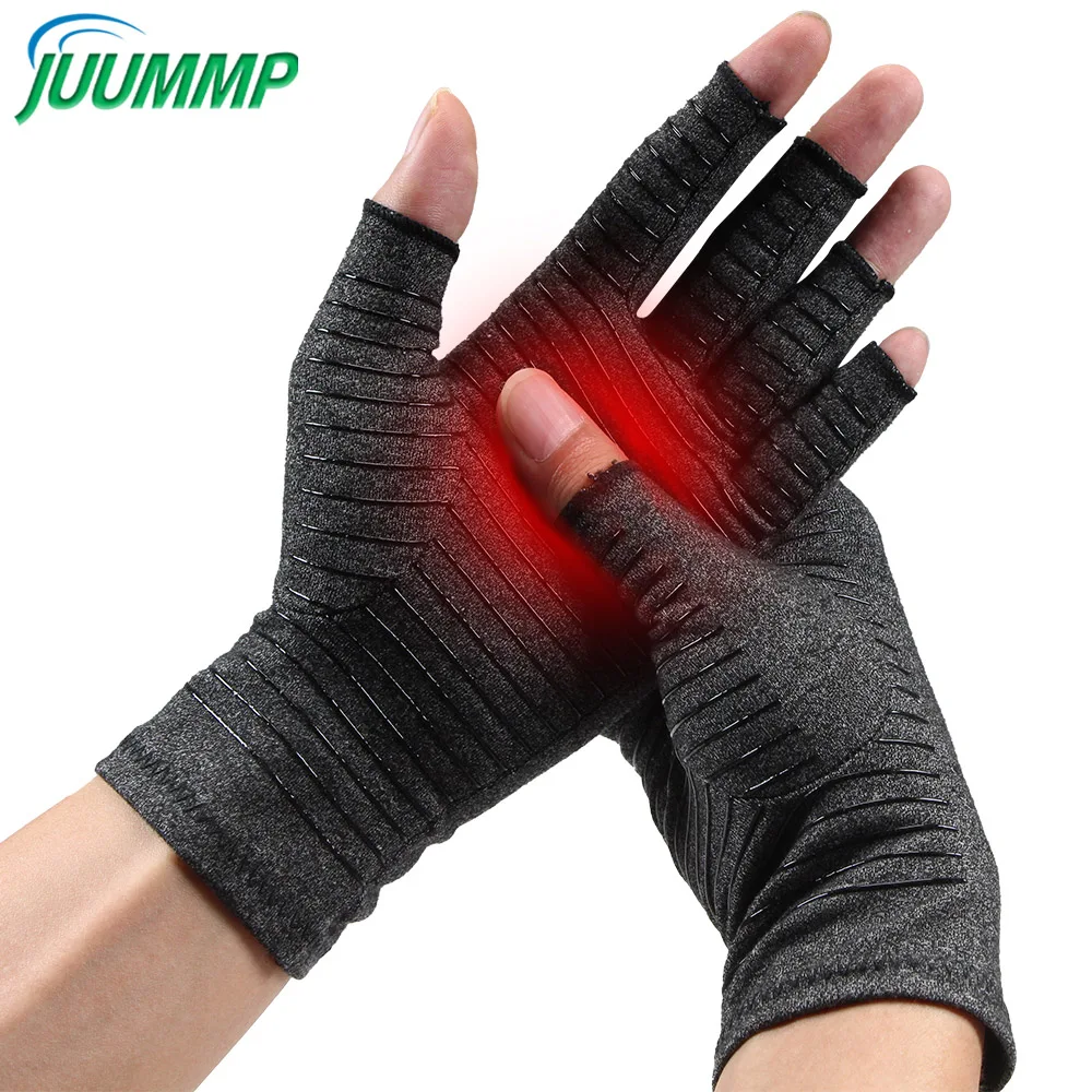 

1 Pair Compression Arthritis Gloves Premium Arthritic Joint Pain Relief Hand Gloves Therapy Open Fingers Compression Gloves