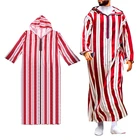 Рамадан мусульманское платье Abayas Дубай Повседневный кафтан женские костюмы с длинным рукавом отложным воротником подарки для мужчин