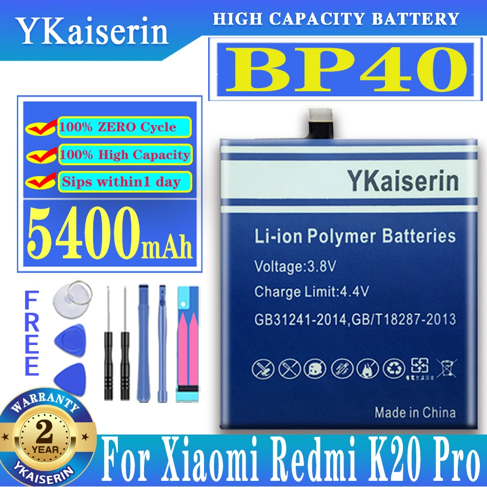 

YKaiserin BP40 BP41 for Xiaomi Redmi K20 Pro K20Pro /Mi 9T Pro / K20 Mi 9T Mi9T Batteries for Xiomi Hongmi MI9T Pro battery