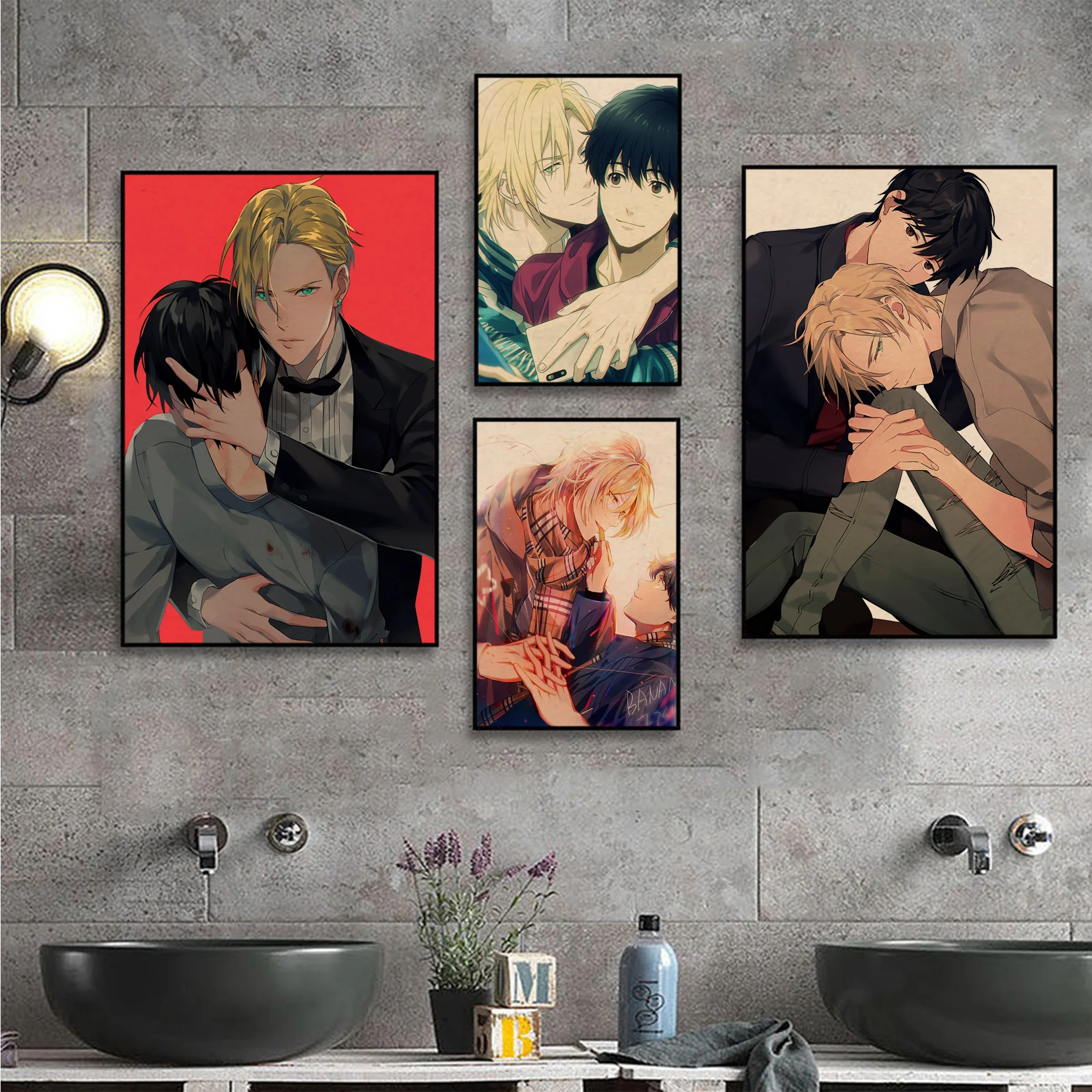 

Anime Banana Fish Classic Anime Poster Vintage Room Bar Cafe Decor Kawaii Room Decor
