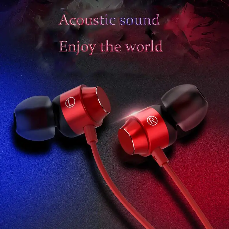 

Type-c Earphones Wired In-ear Headphone With Mic Wire Control Bass Magnetic Headset Earbuds For Samsung Huawei Xiaomi Smartphone