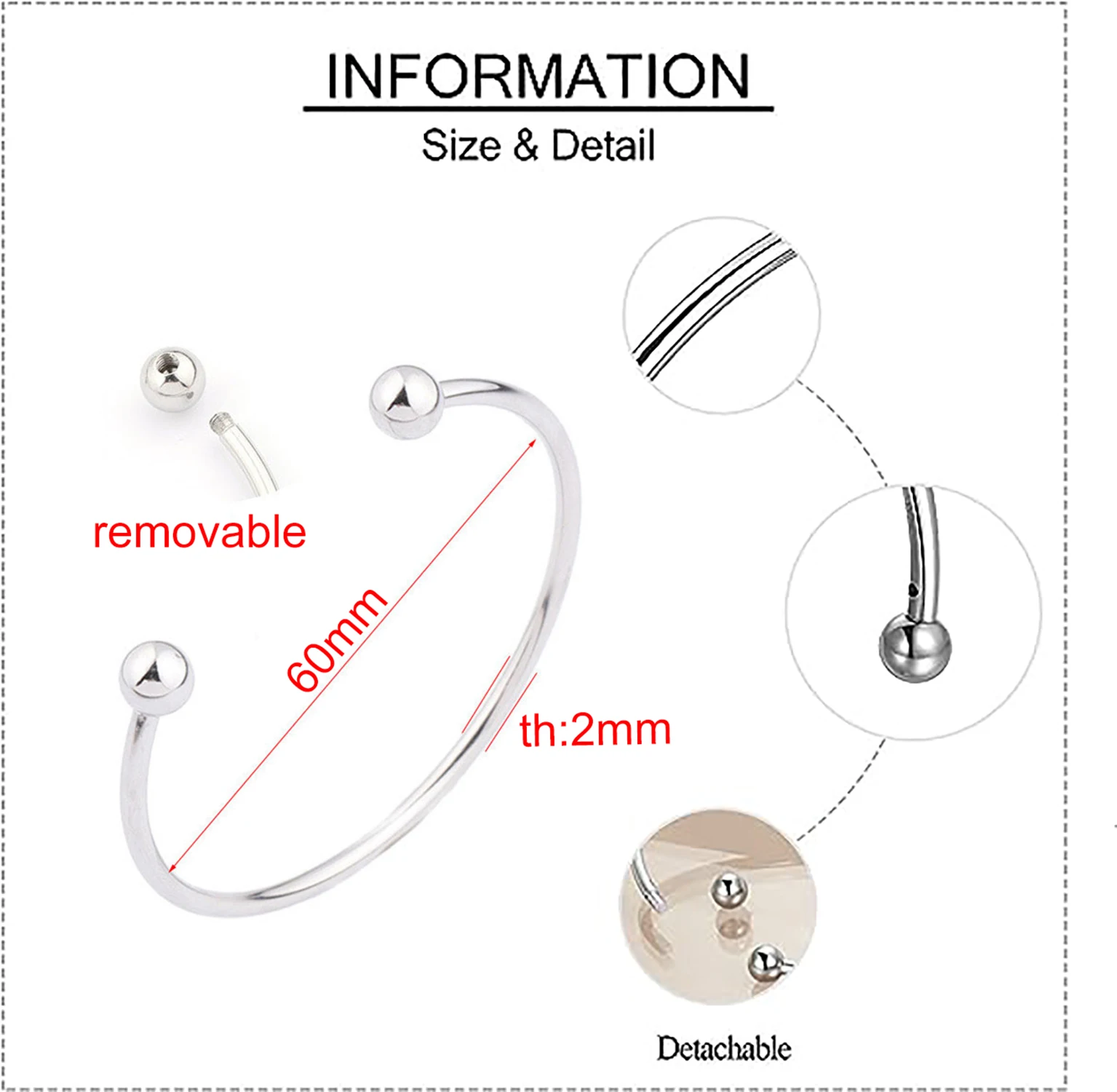 10 шт. браслеты из нержавеющей стали с силиконовыми бусинами