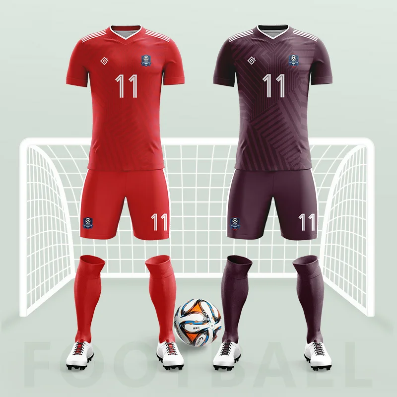 

Kids Soccer Uniforms For Boys Full Sublimation Prints Customizable Team Name Logo Football Jerseys Quick Dry Training Tracksuits