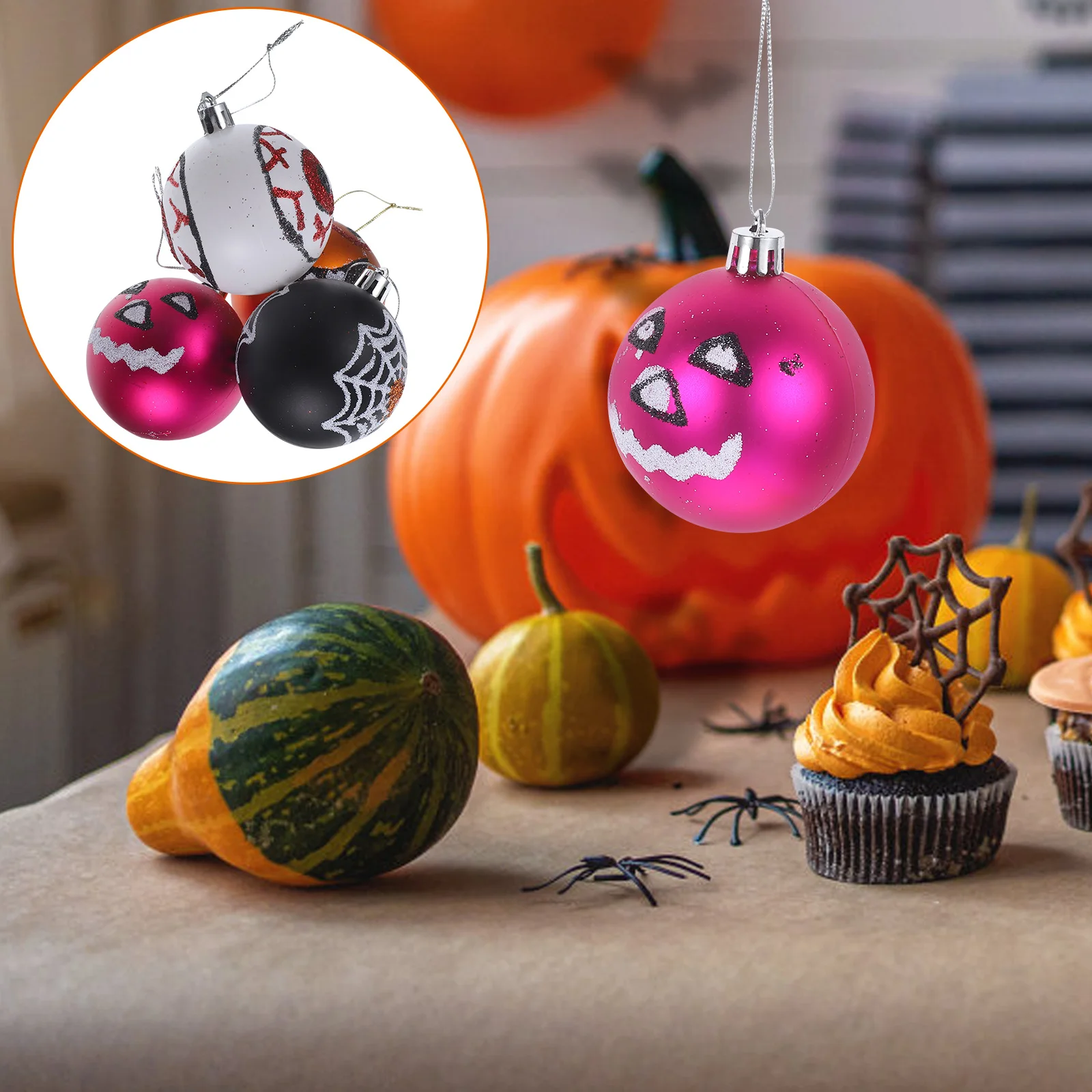 

12 Pcs Decor Halloween Hanging Ball Ornaments Party Decoration Props Tree Decorations Supplies