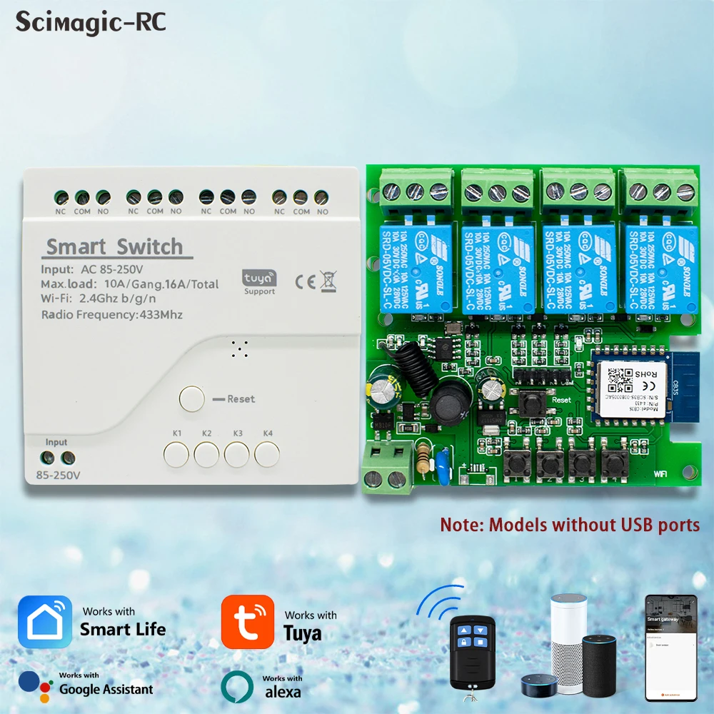 

Scimagic-RC Умный WiFi модуль переключателя Tuya
