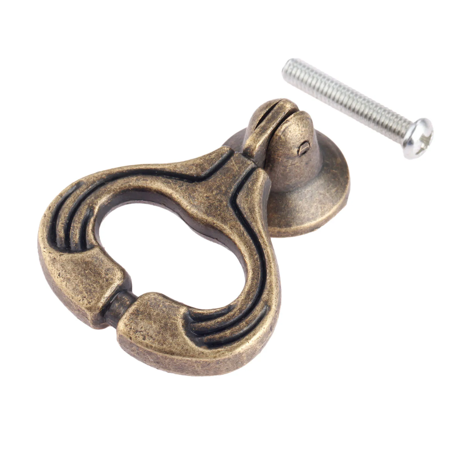 

1pc Antique Bronze Vintage Cabinet Knobs and Handles Kitchen Drawer Cupboard Pulls 46*37mm Ring Pull Handles